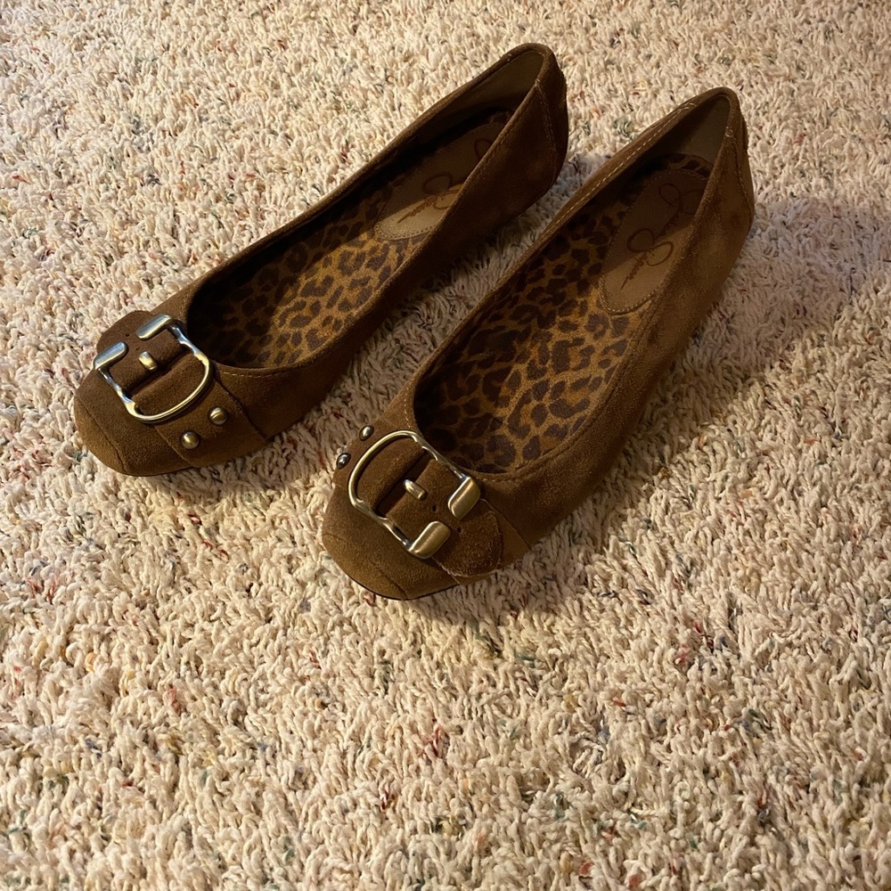 Jessica Simpson brown suede heels